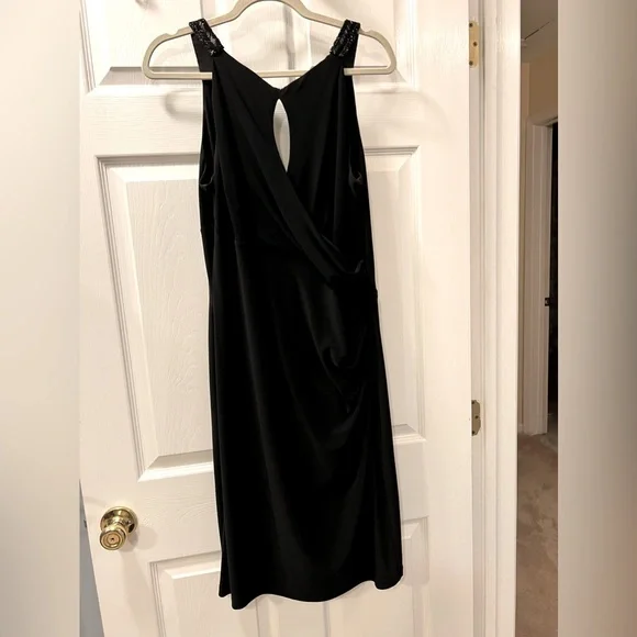 Ralph Lauren | Dresses | Lauren Ralph Lauren Black Halter With Sequin  Detail Cocktail Dress Size 4